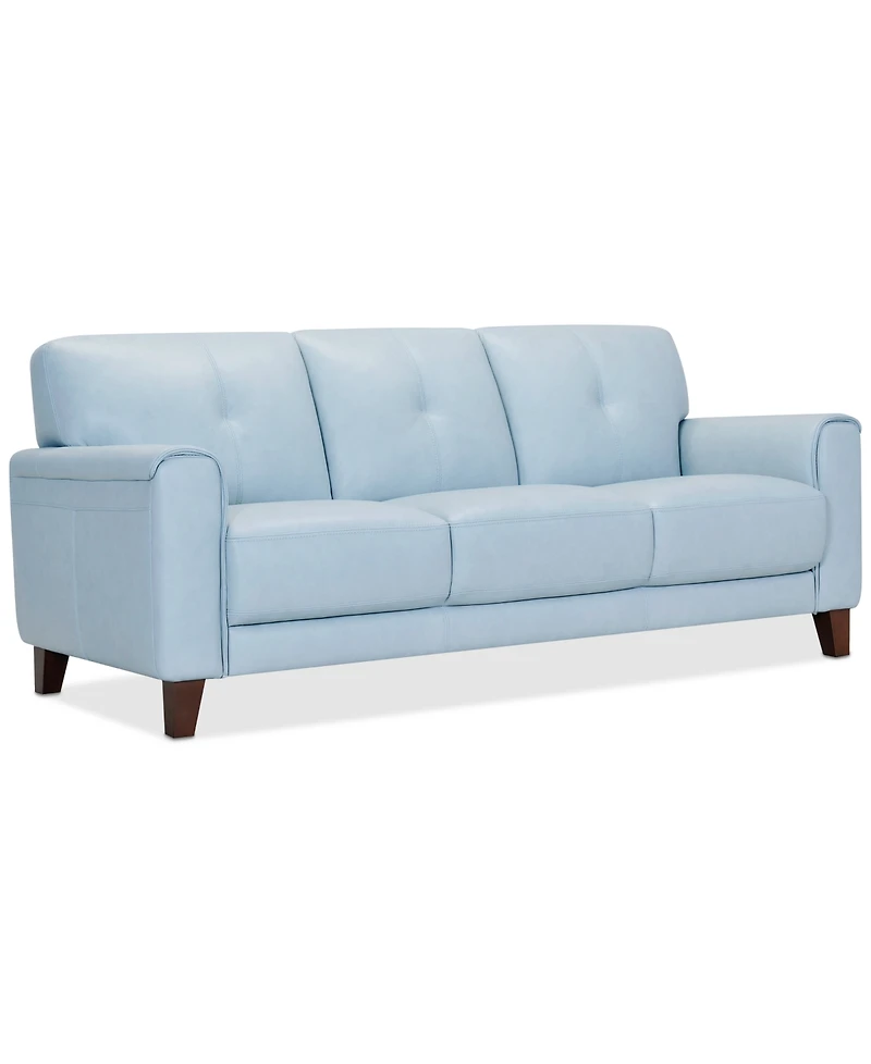 Closeout! Ashlinn 84" Pastel Leather Sofa, Created for Macy's