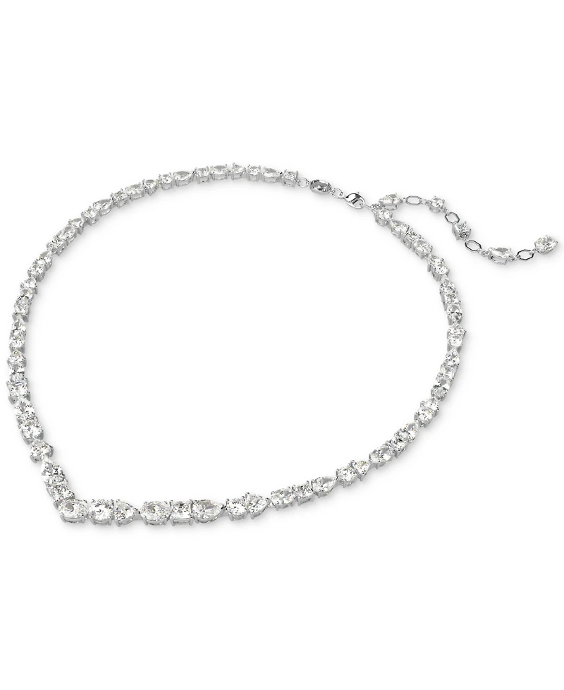 Swarovski Silver-Tone 2-Pc. Set Mesmera Crystal Drop Earrings & Necklace, 15" + 2" extender