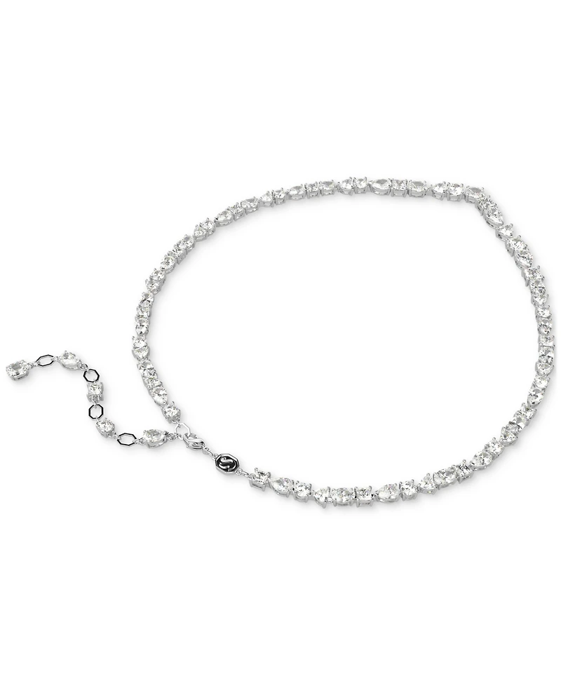 Swarovski Silver-Tone 2-Pc. Set Mesmera Crystal Drop Earrings & Necklace, 15" + 2" extender