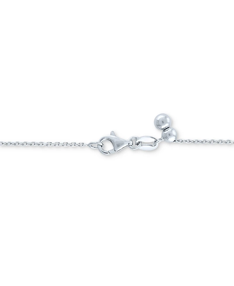 Diamond Cross 18" Lariat Necklace (1/5 ct. t.w.) in Sterling Silver