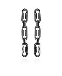 Vince Camuto Hematite-Tone Link Dangle Drop Earrings