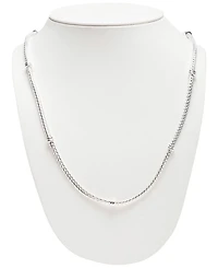 Lauren Ralph Lauren Herringbone Link Rondelle 17" Chain Necklace in Sterling Silver