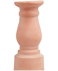 The Novogratz Ceramic Terracotta Candle Holder 10" and 8" H, Set of 2