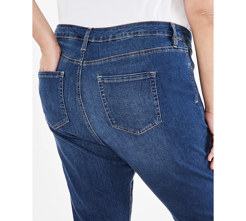 Style & Co Plus High-Rise Straight-Leg Jeans, Exclusively at Macy's