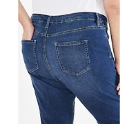 Style & Co Plus High-Rise Straight-Leg Jeans, Exclusively at Macy's