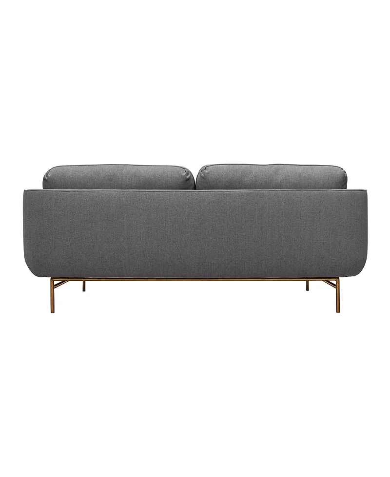 Armen Living Lilou 77" Polyester with Metal Legs Sofa