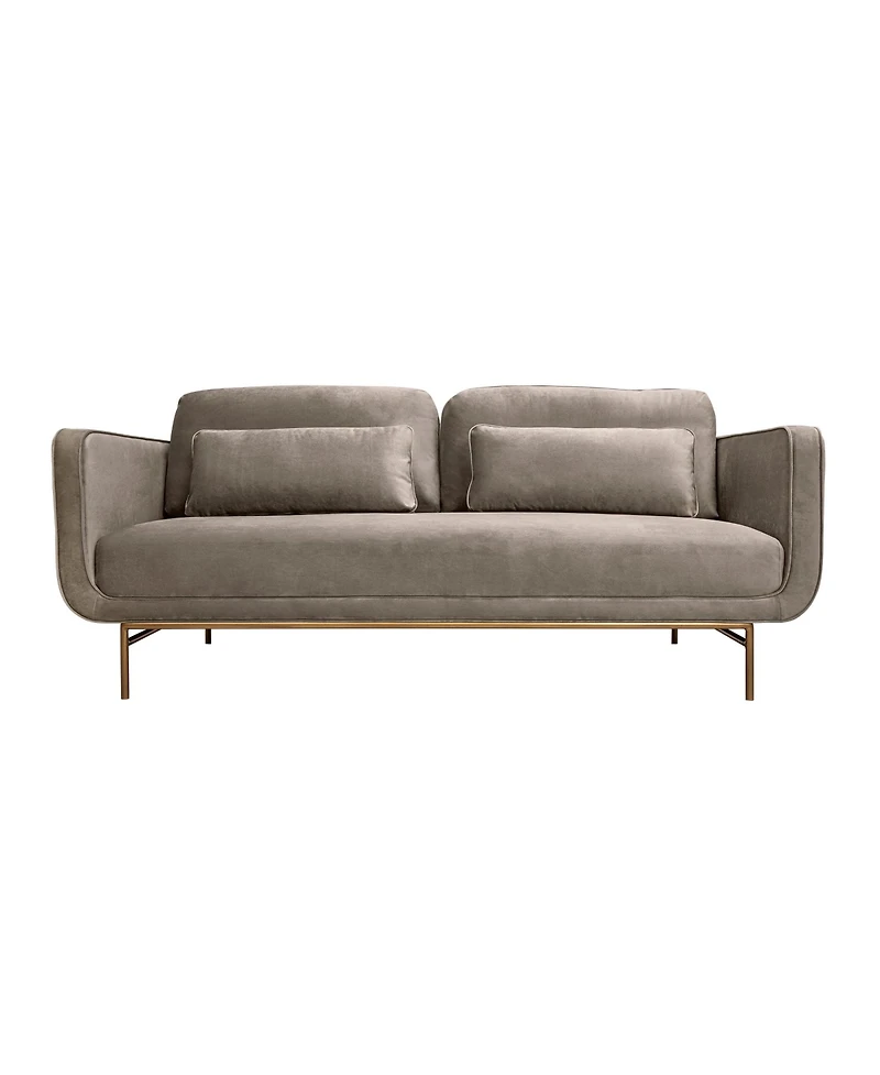 Armen Living Lilou 77" Velvet with Metal Legs Sofa