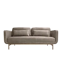 Armen Living Lilou 77" Velvet with Metal Legs Sofa