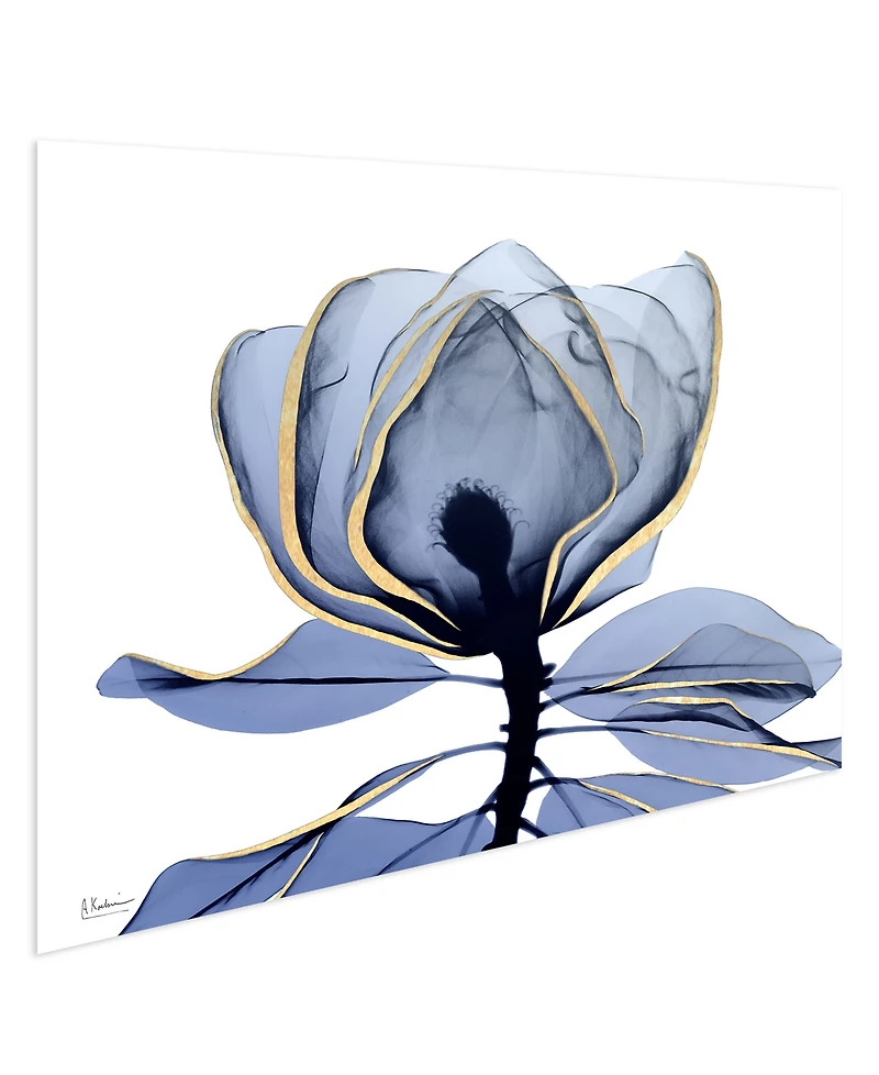 Empire Art Direct "Golden-Tone Midnight 1" Frameless Free Floating Tempered Glass Panel Graphic Wall Art, 32" x 48" x 0.2"