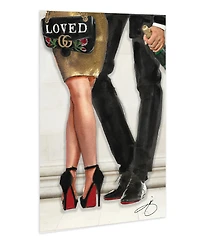 Empire Art Direct "Loved" Frameless Free Floating Tempered Glass Panel Graphic Wall Art, 48" x 32" x 0.2"