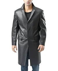 Bgsd Men Leather Long Walking Coat