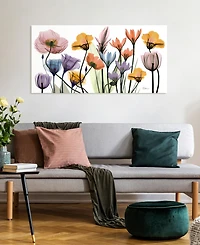 Empire Art Direct "Flowerscape Portrait" Frameless Free Floating Tempered Glass Panel Graphic Wall Art, 24" x 48" x 0.2"