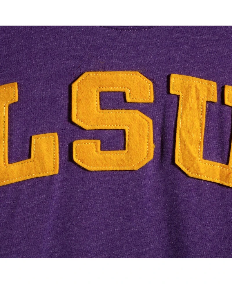Women's Pressbox Purple Lsu Tigers Plus Size Two-Hit Canyon Long Sleeve T-shirt