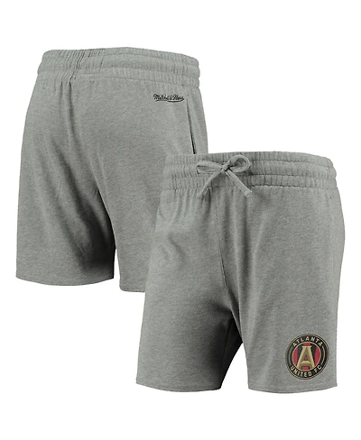 Women's Mitchell & Ness Heathered Gray Atlanta United Fc Logo Shorts