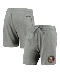 Women's Mitchell & Ness Heathered Gray Atlanta United Fc Logo Shorts