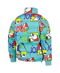 Men's Freeze Max Teal Peanuts Snoopy Joe Cool Puffer Raglan Full-Zip Jacket