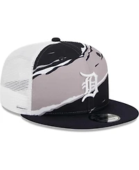 Men's New Era Navy Detroit Tigers Tear Trucker 9FIFTY Snapback Hat