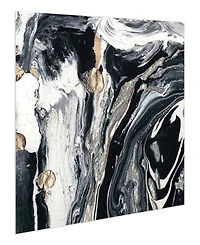 Empire Art Direct "Ebony Ivory A" Frameless Free Floating Tempered Glass Panel Graphic Wall Art, 36" x 36" x 0.2"