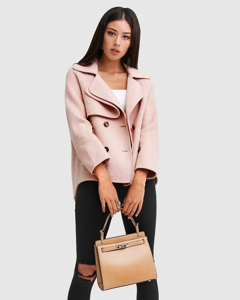 Belle & Bloom Women's I'm Yours Wool Blend Peacoat