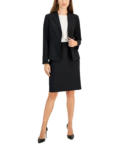 Le Suit Petite Two-Button Jacket & Pencil Skirt Suit
