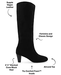 Journee Collection Women's Jovey Kitten Heel Tall Boots