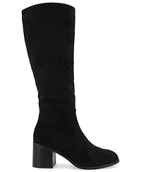 Journee Collection Women's Romilly Round Toe Block Heel Knee High Boots
