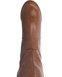 Journee Collection Women's Romilly Round Toe Block Heel Knee High Boots