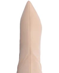 Journee Collection Women's Tullip Kitten Heel Pointed Toe Knee High Dress Boots