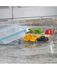 Anchor Hocking Glass 6 Cup Rectangle Food Storage with Truelock Locking Lid, 2 Piece Set