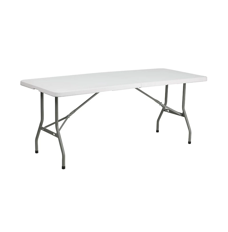 Emma+Oliver 6-Foot Bi-Fold Plastic Folding Table