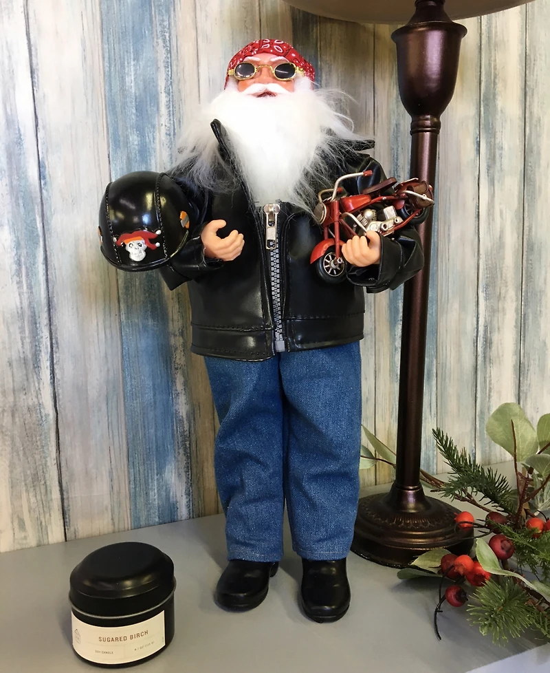 Santa's Workshop 18" Biker Claus