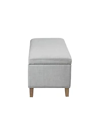 Martha Stewart Caymus 48" Wide Rectangular Fabric Soft Close Storage Bench