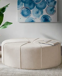 Madison Park Ferris 48.5" Wide Fabric Oval Ottoman