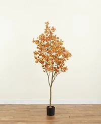 Nearly Natural 84" Artificial Autumn Fall Eucalyptus Tree