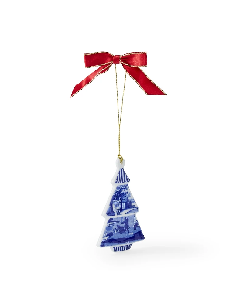 Spode Blue Italian Tree Shaped Ornament