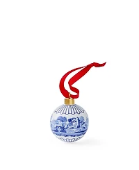 Spode Blue Italian Bauble Ornaments, Set of 3