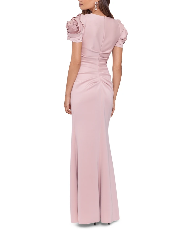 Xscape Ruched Fit & Flare Gown