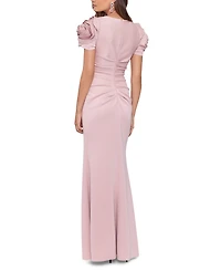 Xscape Ruched Fit & Flare Gown