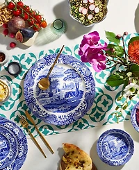Spode Blue Italian Dinner Plates, Set of 8