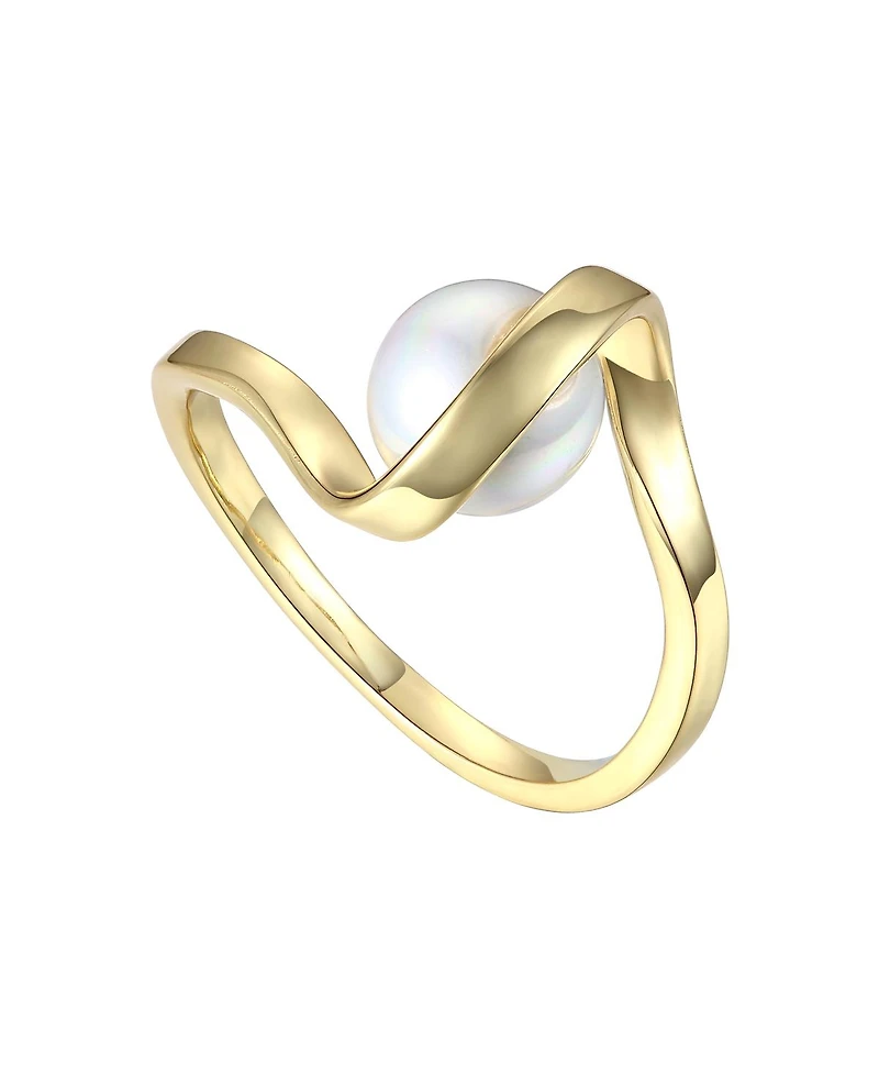 Sterling Silver with Cubic Zirconia Double Weave Band Ring