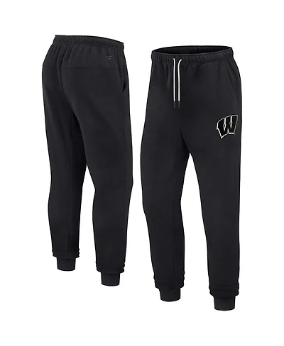 Men's and Women's Fanatics Signature Black Wisconsin Badgers Super Soft Fleece Jogger