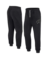 Men's and Women's Fanatics Signature Black Wisconsin Badgers Super Soft Fleece Jogger