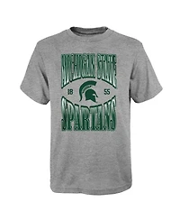 Big Boys Heather Gray Michigan State Spartans Top Class T-shirt