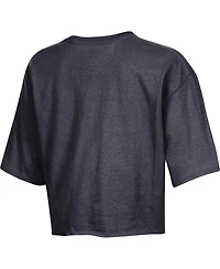Women's Champion Heather Charcoal Georgia Bulldogs Boyfriend Cropped T-shirt