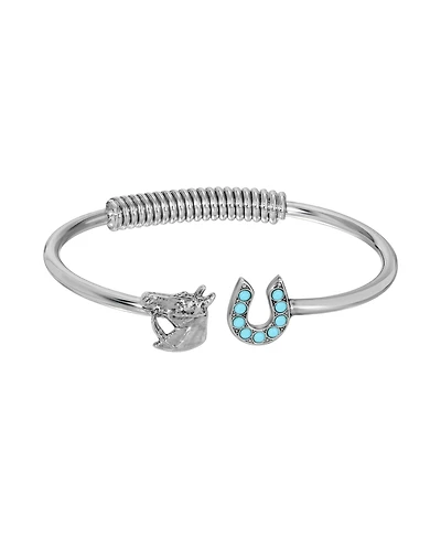 2028 Crystal Horseshoe Cuff Bracelet