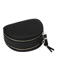 Mele & Co Duo Mini Fashion Half Moon Travel Jewelry Case in Leather