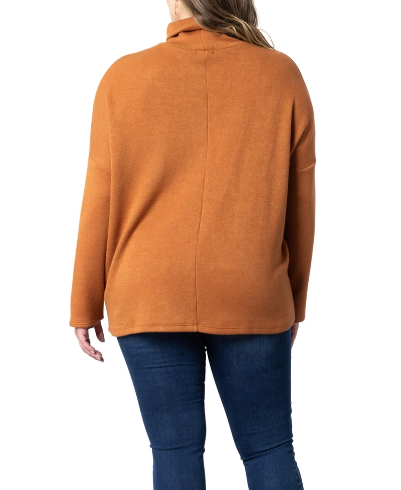Women's Plus Paris Turtleneck Tunic Sweater