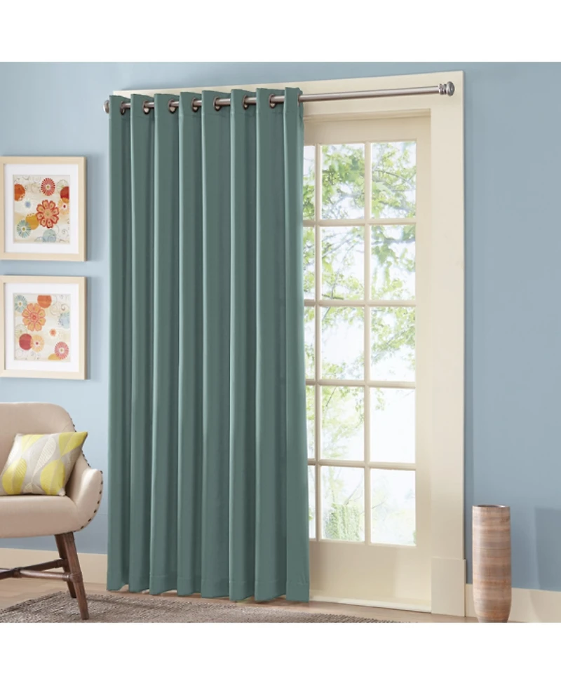 Collections Etc Gramercy Patio Door Grommet Top Curtain Panel