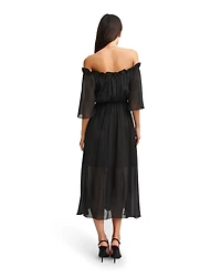 Belle & Bloom Women's Amour Amour Ruffled Midi Dress