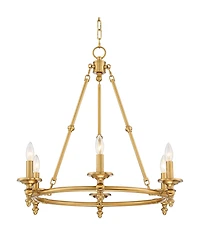 Stiffel Warm Antique Brass Wagon Wheel Chandelier 28" Wide Farmhouse Rustic 6-Light Fixture for Dining Room Living House Foyer Kitchen Island Ent